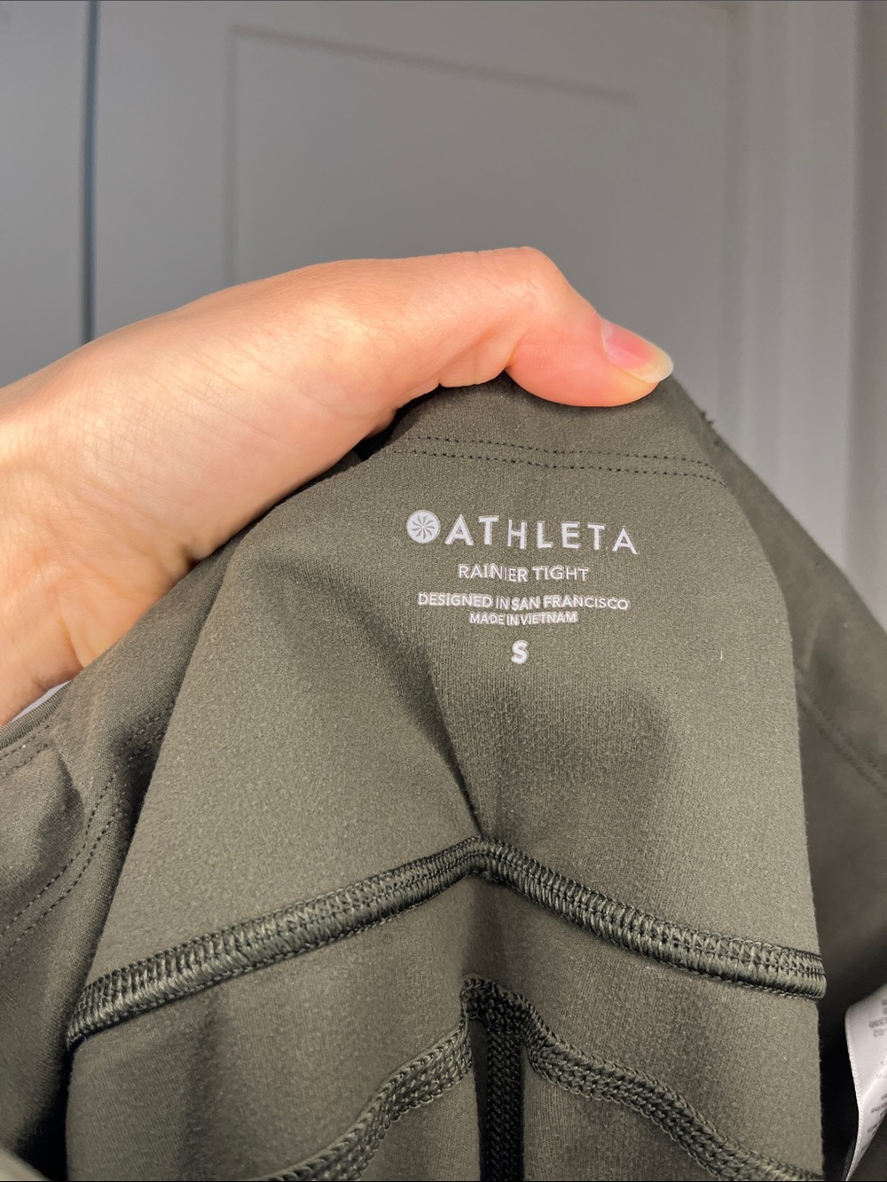 Athleta Rainier Tights Leggings Bundle in Red and Olive - Picture 5 of 5